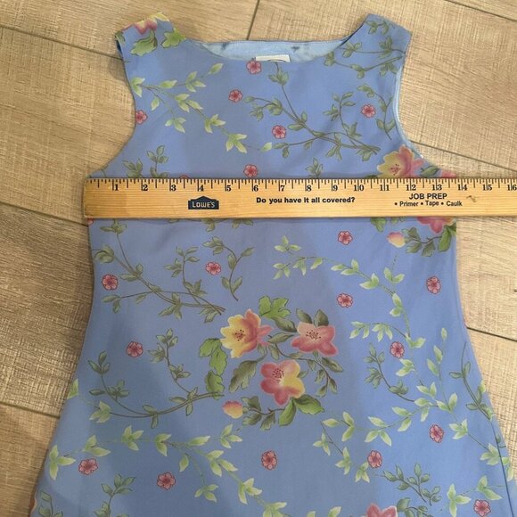 TALBOTS KIDS BLUE FLORAL MAXI DRESS SIZE 8 - Picture 5 of 6